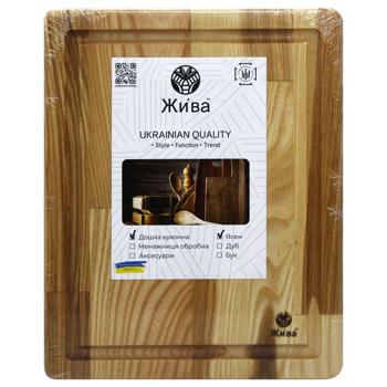 Дошка обробна Жива з ясеню 20*25*2см - купити, ціни на МегаМаркет - фото 1