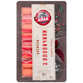 Alan Beef Wieners High Grade 300g - buy, prices for ULTRAMARKET - photo 1