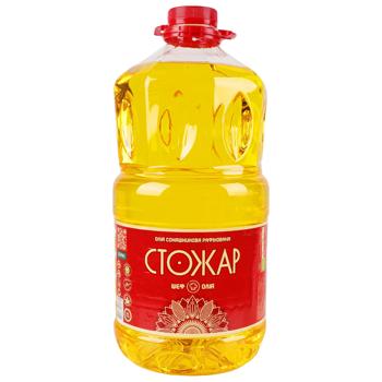 Масло подсолнечное Стожар рафинированное дезодорированное вымороженное марки П 5л - купить, цены на КОСМОС - фото 1