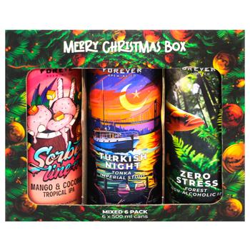 Подарунковий набір пива Forever Merry Christmas Box 0.5лx6пл 1 уп - купити, ціни на WINETIME - фото 2