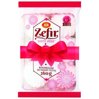 Biscuit-Chocolate White-Pink Zefir 260g - buy, prices for Torba - photo 1