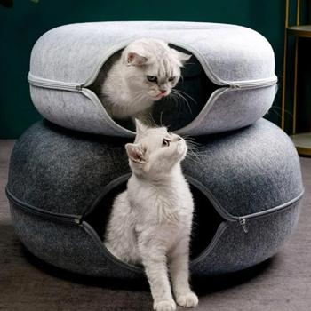 Тунель-лежанка для котів Me&Pet М 50х20 см - сірий - купить, цены на MasterZoo - фото 5