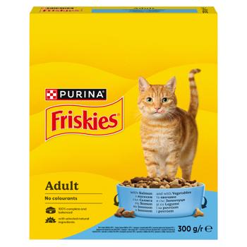 Корм сухий Friskies з лососем та овочами для дорослих котів 300г - купити, ціни на Чудо Маркет - фото 1