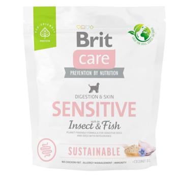 Brit Care Sustainable Sensitive Dry Food with Fish and Insects for Dogs with Sensitive Digestion 1kg - buy, prices for MasterZoo - photo 1