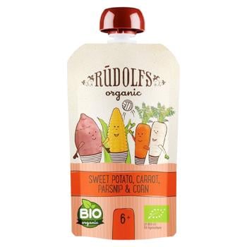 Пюре Rudolfs Смузі батат-морква-пастернак з солодкою кукурудзою 110г - купити, ціни на Grono - фото 1