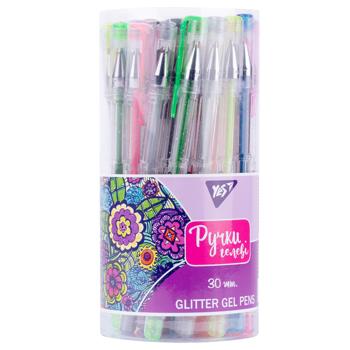 Ручка Yes Glitter гелевая в ассортименте - купить, цены на Auchan - фото 3