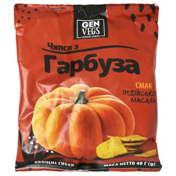 Чіпси з гарбуза Індійска масала (Наш імпорт) 40 г - купить, цены на КОСМОС - фото 1