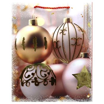 Пакет паперовий Angel Gifts Новорічний 26*32*10см - купити, ціни на ULTRAMARKET - фото 1