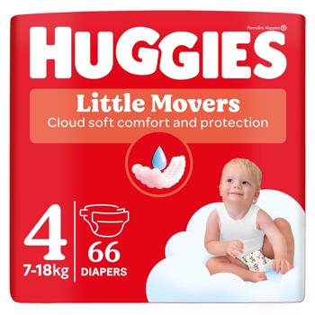 Huggies Little Movers Diapers 4 8-14kg 66pcs