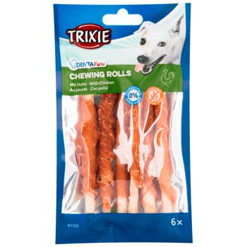 Trixie Denta Fun Chewing Rolls Dog Snack with Сhicken for Cleaning Teeth 12cm 6pcs 70g - buy, prices for NOVUS - photo 1