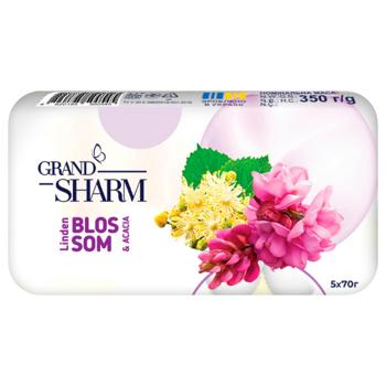 Мило тверде Grand Sharm Липовий цвіт і акація 5шт*70г - купити, ціни на - фото 2
