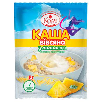 Kozub Oatmeal with Pineapple 40g - buy, prices for Auchan - photo 1