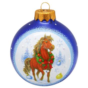 ASK Symbol of the Year Glass Christmas Ball with Artistic Pattern 8cm in Assortment - buy, prices for ULTRAMARKET - photo 4