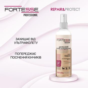 Fortesse Professional Repair&Protect Two-phase Revitalizing Spray Conditioner for Dry, Damaged Hair in Need of Nourishment 250ml - buy, prices for NOVUS - photo 4