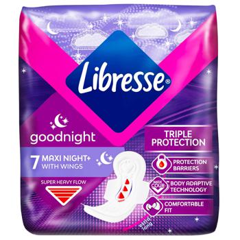 Прокладки гигиенические Libresse Goodnight Maxi 7шт - купить, цены на КОСМОС - фото 2