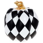 Декор Bona Di Тыква ромб 23см черно-белый с золотом