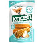 Лакомство Knash Woofa Loofa с яблоком, арахисовой пастой и куркумой для здоровья зубов собак малых пород 115г