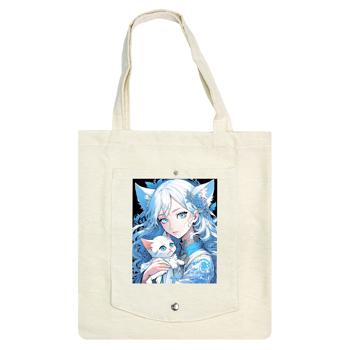 Strateg Anime Girl with Kitten Shopper Wallet 38х40cm - buy, prices for - photo 3