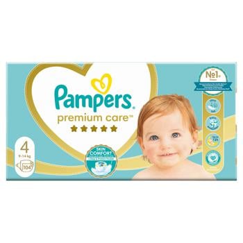 Подгузники Pampers Premium Care размер 4 9-14кг 104шт - купить, цены на NOVUS - фото 2