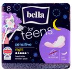 Bella For Teens Sensitive Night Sanitary Pads 8pcs