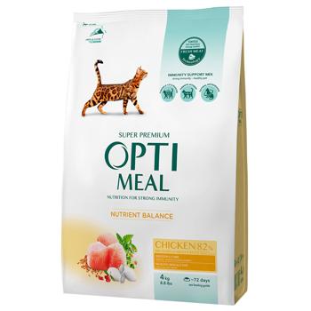 Корм сухий Optimeal з куркою для котів 4кг - купити, ціни на MasterZoo - фото 1