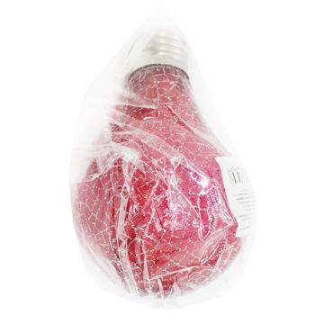 Red Christmas Bulb with Lights 12cm