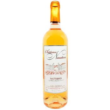 Вино Chateau Nauton Sauternes біле солодке 13% 0,75л - купити, ціни на Cупермаркет "Харків" - фото 1