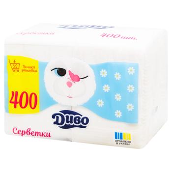 Dyvo 1-Ply Paper White Table Napkins 24*24cm 400pcs - buy, prices for MegaMarket - photo 3