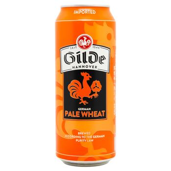Пиво Gilde Pale Wheat світ.пшен.нефільтр ж/б 5% 0,5л