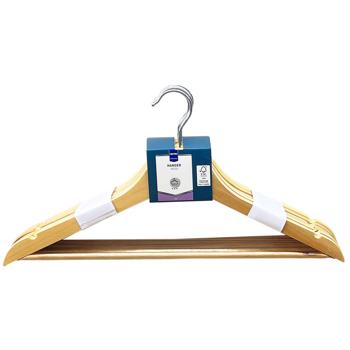 Metro Prof Anti-slip Wooden Hanger 6pcs - buy, prices for METRO - photo 1