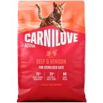 Корм сухий Carnilove Active з яловичиною та олениною для стерилізованих котів 2кг