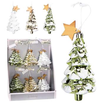 Koopman Christmas Tree Pendant 12x6cm in assortment - buy, prices for Auchan - photo 1