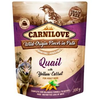 Carnilove Adult Quail with Yellow Carrot вологий корм для собак 300 г - перепілка та морква - купити, ціни на MasterZoo - фото 1