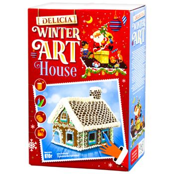 Новогодний набор пряничных коржей Delicia Пряничная избушка 810г - купить, цены на NOVUS - фото 1