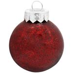 Bezant Glitter Transparent Red Christmas Tree Ball 6cm