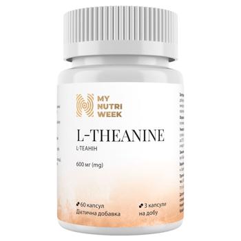 L-теанін, L-Theanine, MyNutriWeek, 520мг 60 кап - купить, цены на Biotus - фото 1
