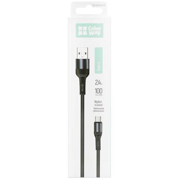 КАБЕЛЬ CW USB-TC NYLON 2.4А 1М - купити, ціни на - фото 3