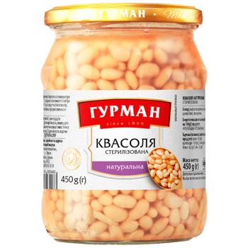 Квасоля конс. ГУРМАН натуральна с/б / 450г / 12 - купити, ціни на Торба - фото 1