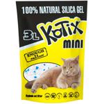 Наповнювач cилікагелевий для котячого туалету Kotix Mini 3 л - без аромату