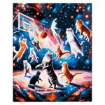 Набір для малювання Картина за номерами Коти баскетболісти в космосі