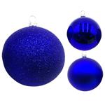 Blue Plastic Christmas Tree Ball 7cm in assortment