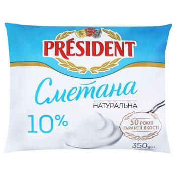 Сметана President 10% 350г - купити, ціни на Auchan - фото 1