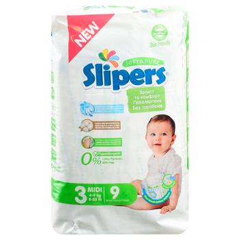 Slipers S-203 Midi Diapers 3 4-9kg 9pcs - buy, prices for - photo 2