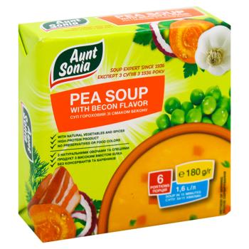 Суп гороховый Тётя Соня с беконом 180г - купить, цены на ULTRAMARKET - фото 1