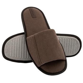 Тапочки мужские Twins 11513 HS-VL вельвет коричневый р.40/41 - купить, цены на Идеал - фото 3