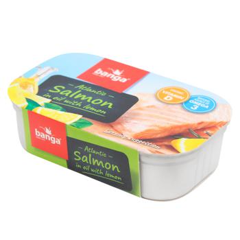 Banga Salmon in Oil with Lemon Aroma 120g - buy, prices for METRO - photo 1