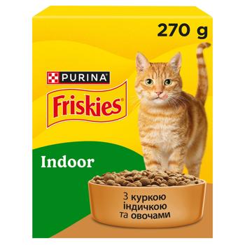 Корм сухой Friskies Indoor с курицей, индейкой и овощами для домашних кошек 270г - купить, цены на КОСМОС - фото 2