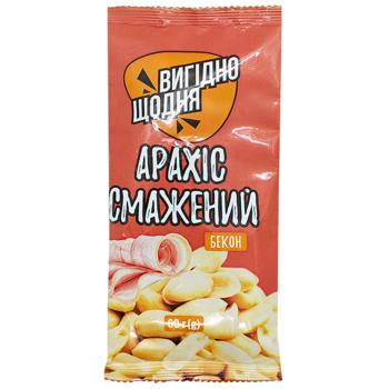 Арахис Вигідно щодня жареный соленый со вкусом бекона 60г - купить, цены на Чудо Маркет - фото 1