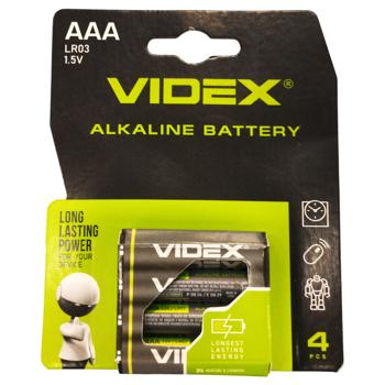 Videx Alkaline Battery LR03/AAA 4pcs