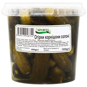 Bravita Pickled Gherkins Cucumbers 1000g - buy, prices for METRO - photo 1